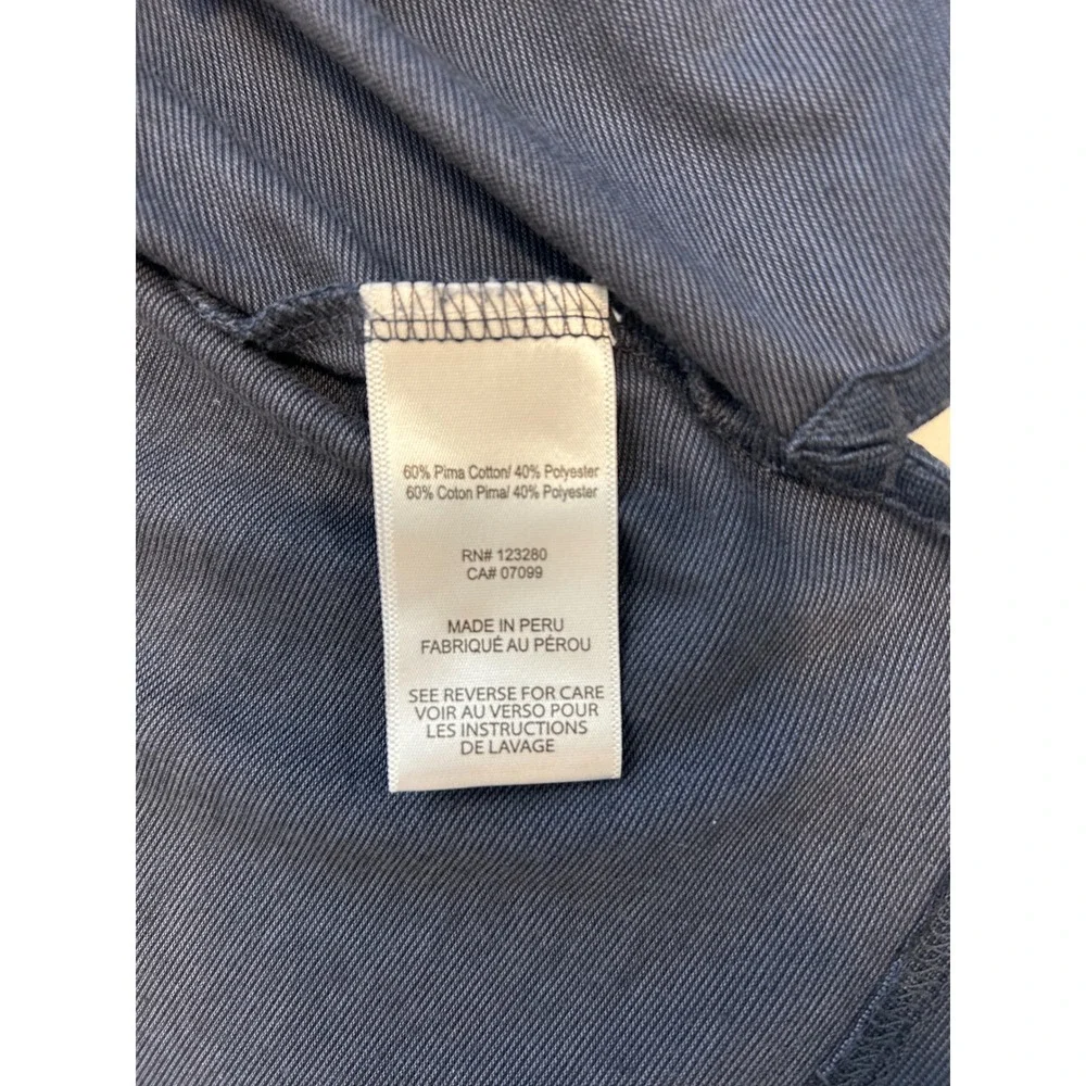 TravisMathew‎ Mens Navy Blue Pima Cotton Blend Polo Shirt Size Large Golf Casual